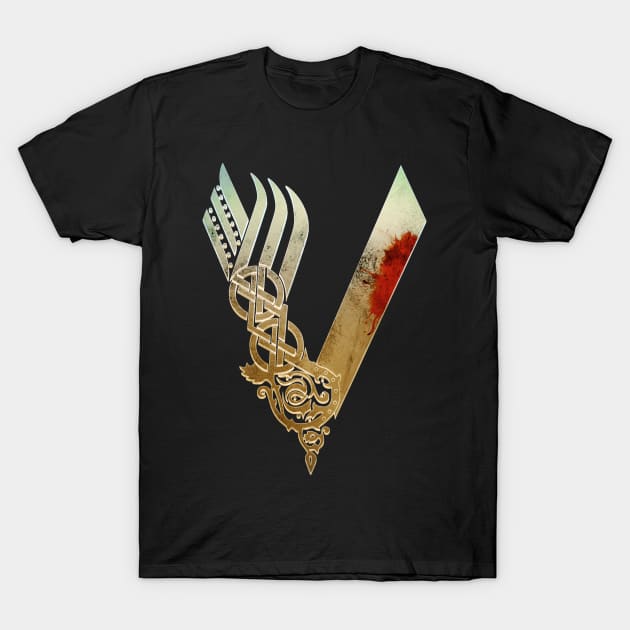 Vikings Gold T-Shirt by ChrisHarrys